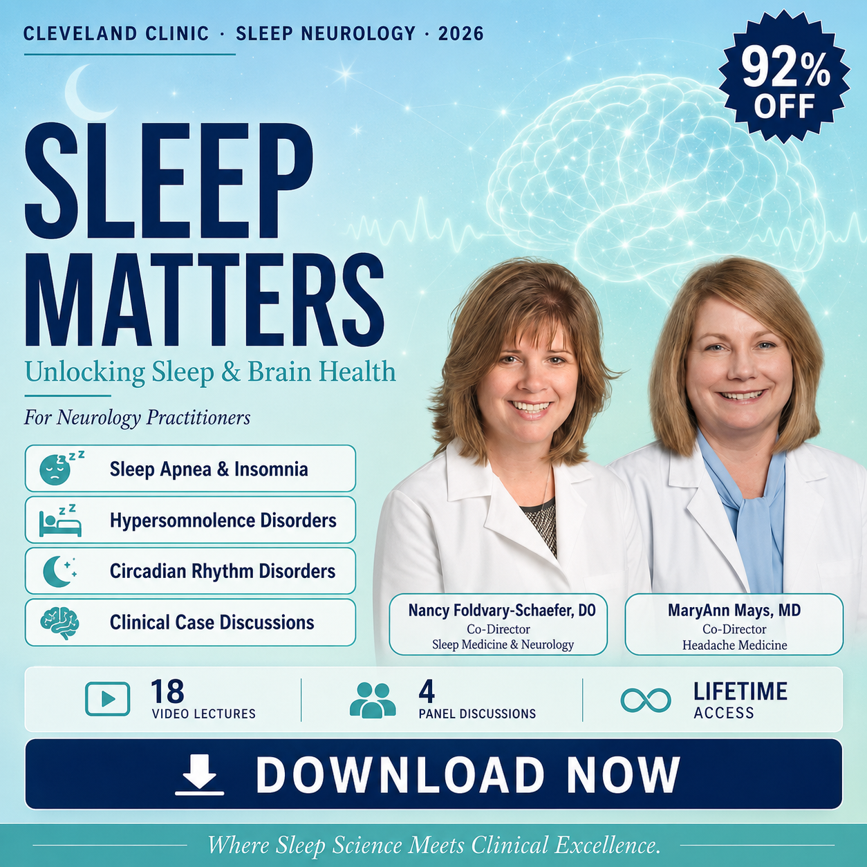 a2793cc4-9033-423e-9eb1-8103e9e7a9df Cleveland Clinic Sleep Matters: Unlocking the Mysteries of Sleep and Brain Health for Neurology Practitioners 2026 - Image 1